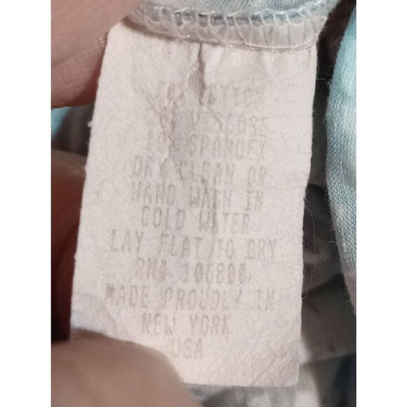 Boho Chic Shirt Ladies Small Blue 3/4 Sleeve V-NECK‎ Seashell - Picture 8 of 9